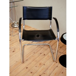 Fauteuil en simili cuir et métal n°937