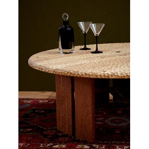 Table basse en bois gougé n°873