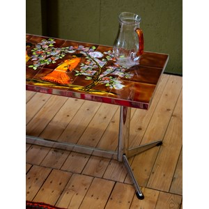 Table basse en métal et céramique n°883