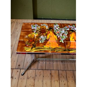 Table basse en métal et céramique n°883