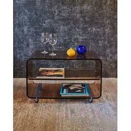 Table basse en plexiglass fumé n°888
