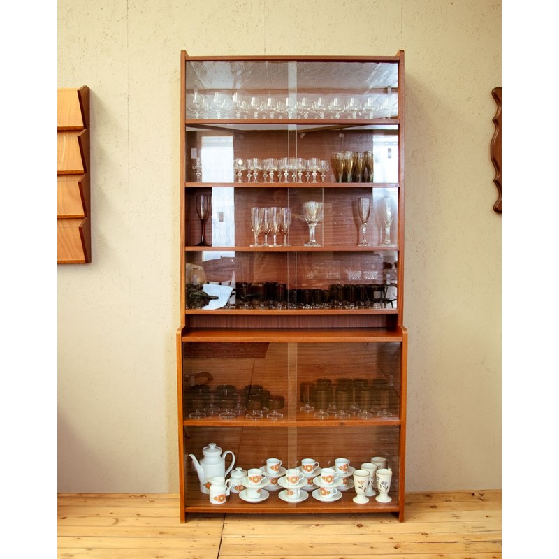 Vitrine scandinave en teck et verre n°197