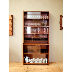 Vitrine scandinave en teck et verre n°197