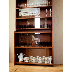 Vitrine scandinave en teck et verre n°197