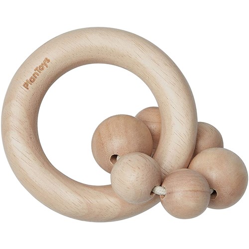 Plan Toys - Hochet perles naturel