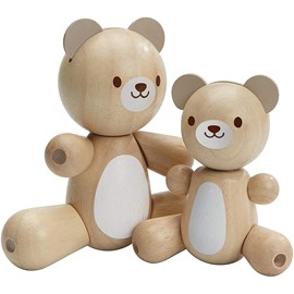 Maman et bébé ours articulés