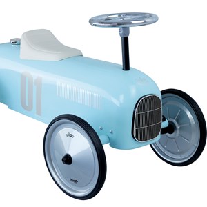 Porteur voiture vintage bleu tendre