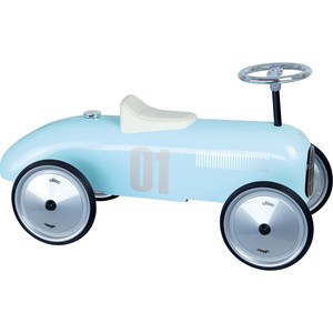 Porteur voiture vintage bleu tendre