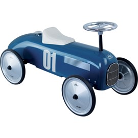 Porteur voiture vintage bleu pétrole