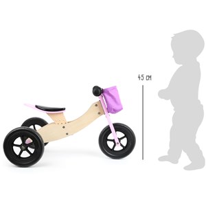 Draisienne tricycle 2 en 1 maxi rose
