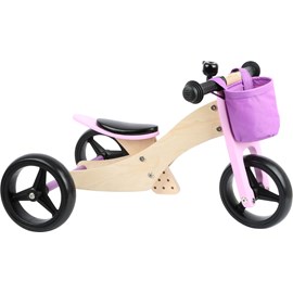 Draisienne tricycle 2 en 1 rose