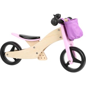 Draisienne tricycle 2 en 1 rose