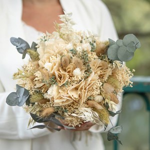 Bouquet de fleurs séchées eucalyptus