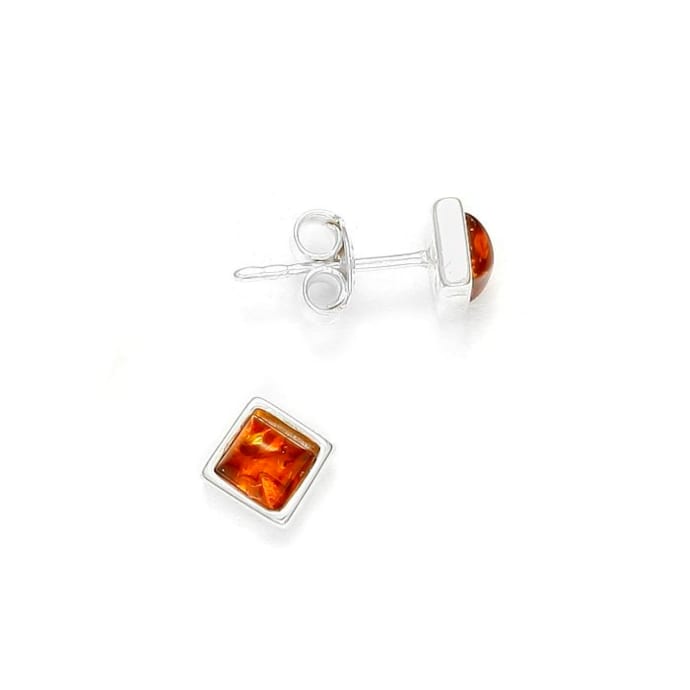 Set De Bijoux Vintage : Collier Et Boucles D'oreilles Fleur De Lis Couleur Cognac - Occasion