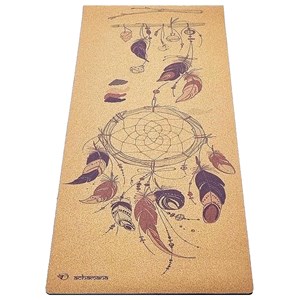Tapis de yoga liège attrape rêves 5mm