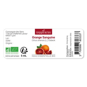 Orange sanguine - huile essentielle bio - 30ml garantie chromacert® - chémotypée