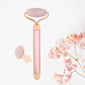 Masseur visage électrique en quartz rose