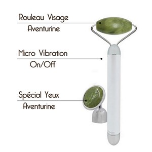 Masseur visage électrique en aventurine