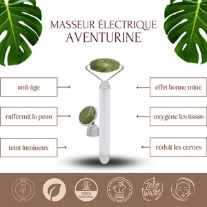 Masseur visage électrique en aventurine