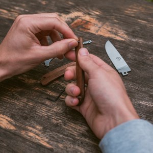Couteau à faire soi-même + outil (hêtre)