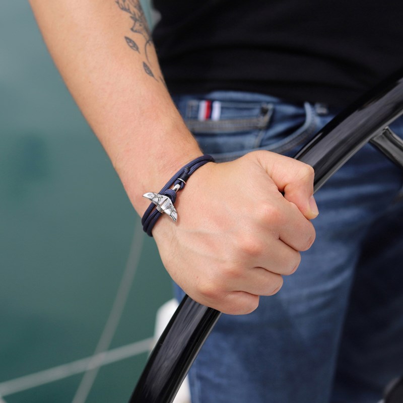 Bracelet baleine homme oiseau hirondelle