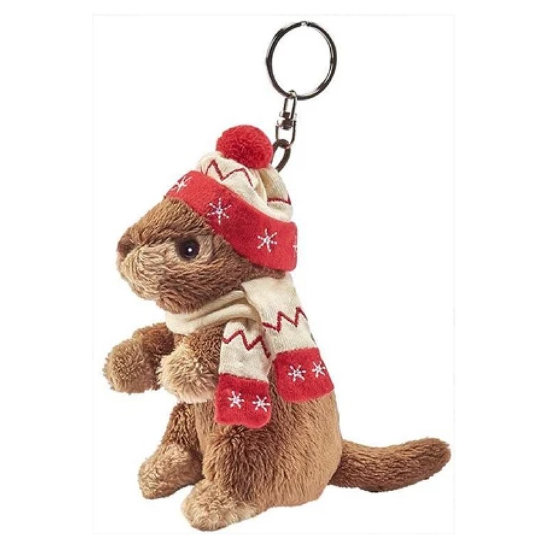 Peluche marmotte porte cle 10cm