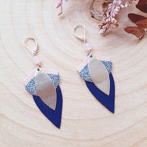 Boucles d'oreilles grand lotus sirène