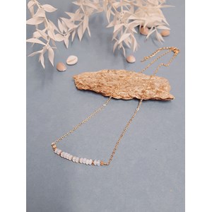 Collier minimaliste rêve mariage blanc