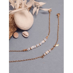 Collier minimaliste rêve mariage blanc