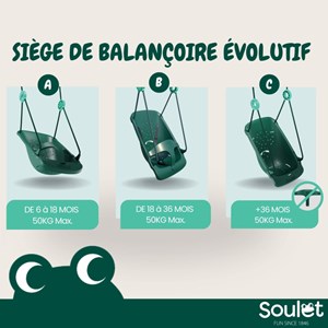 Siège évolutif bébé pour balançoire lill