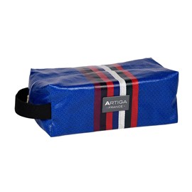 Trousse de toilette cirée alfred bleu