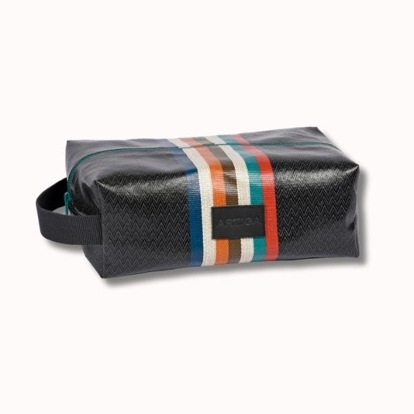 Trousse toilette alfred cire chevron noir