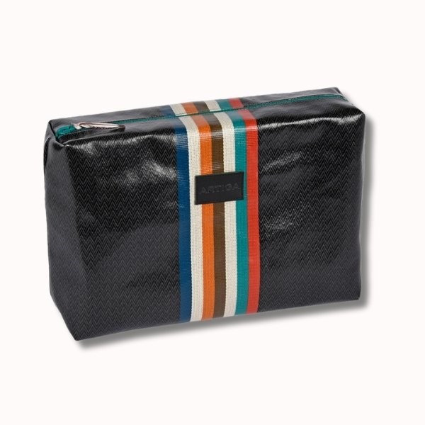Trousse toilette andrea cire chevron noir