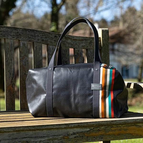 Sac voyage agar chevron noir