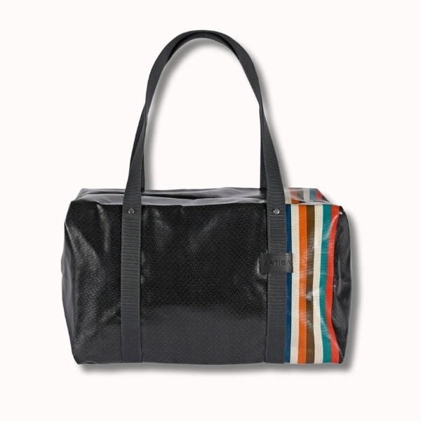 Sac voyage agar cire chevron noir