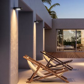 Applique murale solaire noir ala