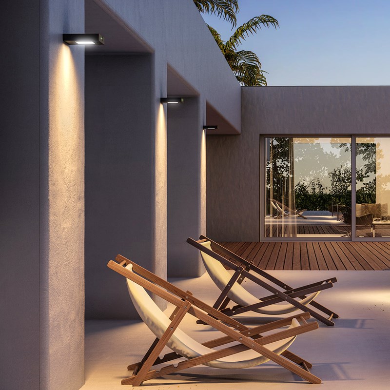 Applique murale solaire noir ala