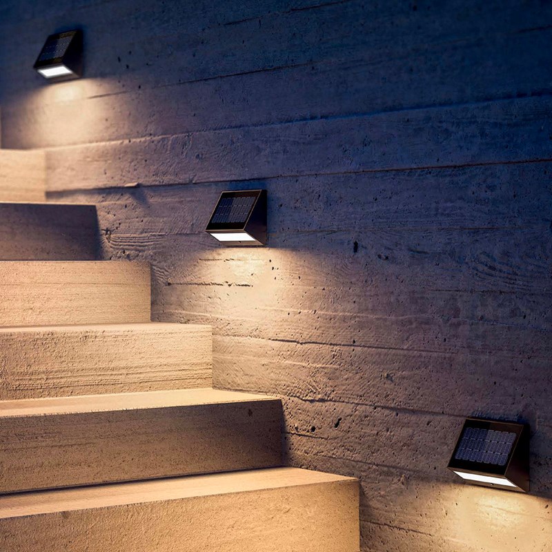 Applique murale solaire noir ecostep