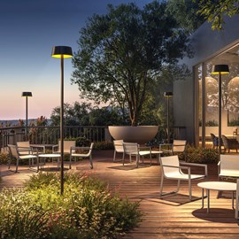 Lampadaire solaire noir sundress