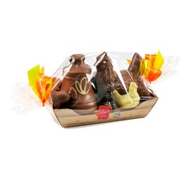 Corbeille de chocolats de pâques