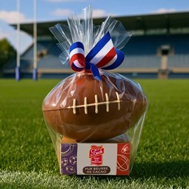Ballon de rugby en chocolat