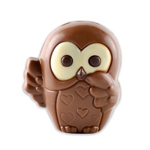 Chouette en chocolat au lait