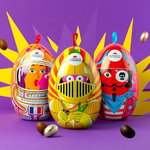 Kit de 3 œufs de pâques lait & noir