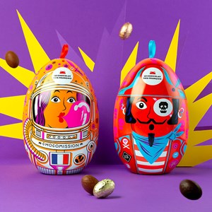 Kit de 2 œufs de pâques lait & noir