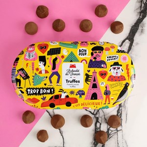 12 truffes au chocolat noir