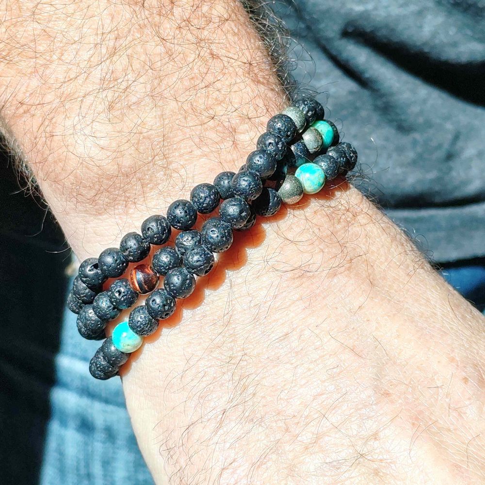 Collier et bracelet homme shamballa - Main Image