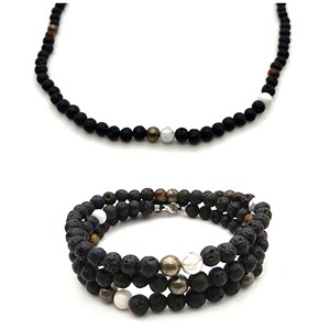 Collier et bracelet homme shamballa
