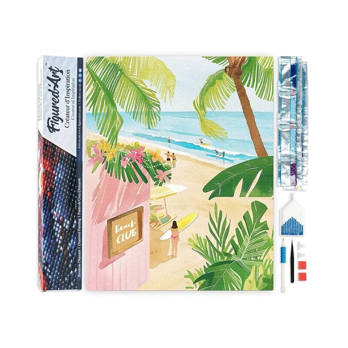 Broderie Diamant - Club de la plage
