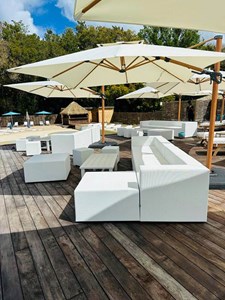Serena fauteuil d'angle blanc