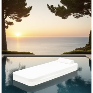 Sandra poolbed blanc 180x70xh18